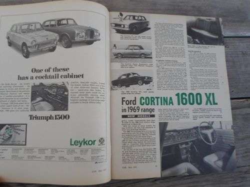CAR MAGAZINE MAY 1969 ( PEUGEOT 404 , VW FASTBACK , FORD CORTINA 1600 , OPER REKORD )