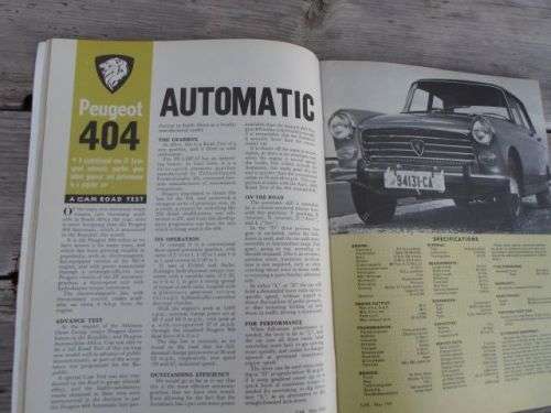 CAR MAGAZINE MAY 1969 ( PEUGEOT 404 , VW FASTBACK , FORD CORTINA 1600 , OPER REKORD )