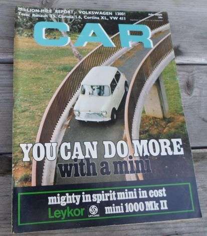 CAR MAGAZINE JULY 1969 ( VW BEETLE , TOYOTA CORONA , VW 411L , FORD CORTINA XL 1600 , RENAULT 16 TS