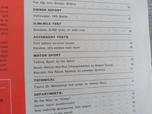 CAR MAGAZINE JULY 1969 ( VW BEETLE , TOYOTA CORONA , VW 411L , FORD CORTINA XL 1600 , RENAULT 16 TS