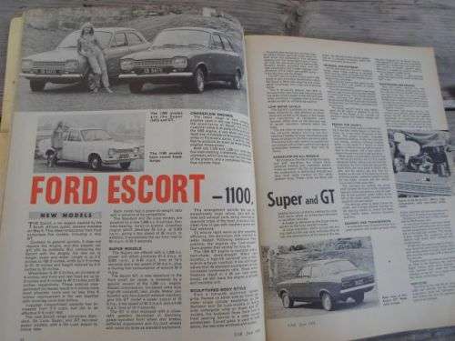 CAR JUNE 1968 ( FORD ESCORT 1300 , FORD PERANA , VW KOMBI , HOLDEN HR PREMIER , AUSTIN 1800 )