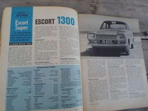 CAR JUNE 1968 ( FORD ESCORT 1300 , FORD PERANA , VW KOMBI , HOLDEN HR PREMIER , AUSTIN 1800 )