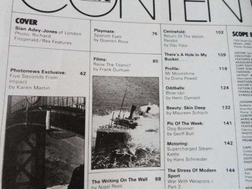 SCOPE MAGAZINE 21 NOVEMBER 1980 ( SUSAN BRITZ - DURBAN , WITBLITS SWELLENDAM - GIDEON ODENDAAL