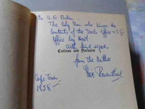 CUTLASS AND YARDARM - ERIC ROSENTHAL ( SIGNED )