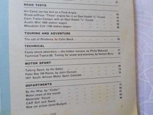 CAR MAGAZINE OCTOBER 1970 ( MINI 1000 STATION WAGON , COLT 11 STATION WAGON ,