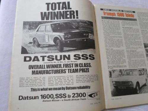 CAR MAGAZINE OCTOBER 1970 ( MINI 1000 STATION WAGON , COLT 11 STATION WAGON ,