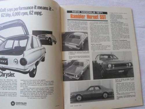 CAR MAGAZINE OCTOBER 1970 ( MINI 1000 STATION WAGON , COLT 11 STATION WAGON ,