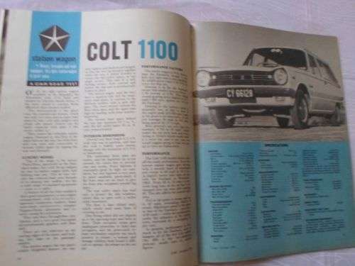 CAR MAGAZINE OCTOBER 1970 ( MINI 1000 STATION WAGON , COLT 11 STATION WAGON ,