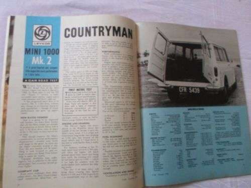 CAR MAGAZINE OCTOBER 1970 ( MINI 1000 STATION WAGON , COLT 11 STATION WAGON ,