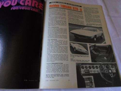 S.A. CAR MAGAZINE NOVEMBER 1970 ( FIAT 125 SPECIAL , OPEL REKORD SPRINT , VOLVO 122S-B20 , VW 1600 )