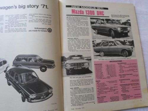 S.A. CAR MAGAZINE DECEMBER 1970 ( FORD ESCORT , FIAT 850 , RAMBLER HORNET )