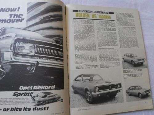 S.A. CAR MAGAZINE DECEMBER 1970 ( FORD ESCORT , FIAT 850 , RAMBLER HORNET )