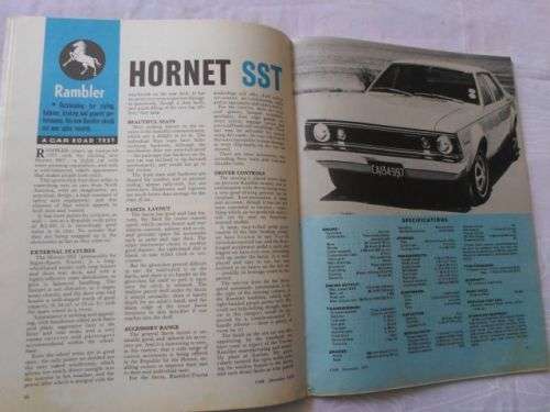 S.A. CAR MAGAZINE DECEMBER 1970 ( FORD ESCORT , FIAT 850 , RAMBLER HORNET )