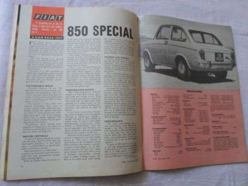 S.A. CAR MAGAZINE DECEMBER 1970 ( FORD ESCORT , FIAT 850 , RAMBLER HORNET )