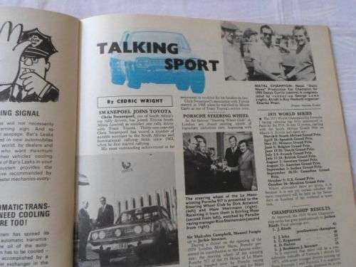 S.A. CAR MAGAZINE DECEMBER 1970 ( FORD ESCORT , FIAT 850 , RAMBLER HORNET )