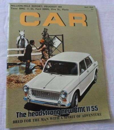 S.A. CAR MAGAZINE APRIL 1968 ( PEUGEOT 404 , AUSTIN 11/55 , FORD 17M , LANCIA FLAVIA , VAUXHALL VIVA