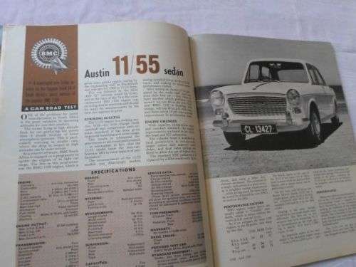 S.A. CAR MAGAZINE APRIL 1968 ( PEUGEOT 404 , AUSTIN 11/55 , FORD 17M , LANCIA FLAVIA , VAUXHALL VIVA