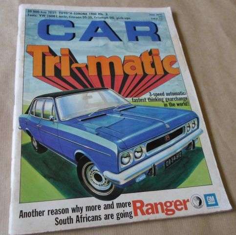 S.A. CAR MAGAZINE JUNE 1971 ( VW BEETLE , CITROEN DS-20 , TRIUMPH 2000 , DATSUN 1500 PICK-UP )