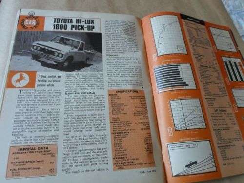 S.A. CAR MAGAZINE JUNE 1971 ( VW BEETLE , CITROEN DS-20 , TRIUMPH 2000 , DATSUN 1500 PICK-UP )