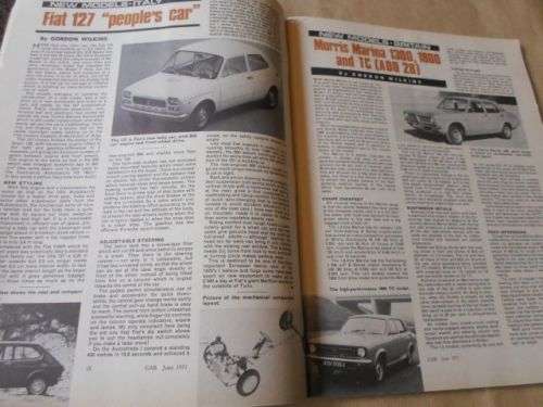 S.A. CAR MAGAZINE JUNE 1971 ( VW BEETLE , CITROEN DS-20 , TRIUMPH 2000 , DATSUN 1500 PICK-UP )