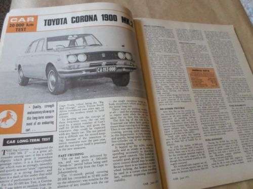 S.A. CAR MAGAZINE JUNE 1971 ( VW BEETLE , CITROEN DS-20 , TRIUMPH 2000 , DATSUN 1500 PICK-UP )