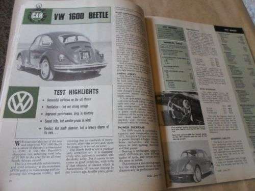 S.A. CAR MAGAZINE JUNE 1971 ( VW BEETLE , CITROEN DS-20 , TRIUMPH 2000 , DATSUN 1500 PICK-UP )