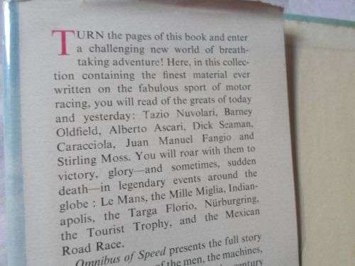 OMNIBUS OF SPEED - EDITED BY CHARLES BEAUMONT AND WILLIAM F NOLAN