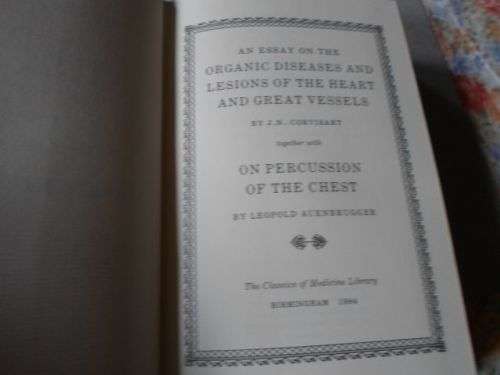 ORGANIC DISEASES OF THE HEART AND GREAT VESSELS - CORVISART / ON PERCUSSION OF THE CHEST - LEOPOLD .