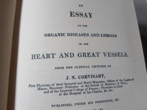 ORGANIC DISEASES OF THE HEART AND GREAT VESSELS - CORVISART / ON PERCUSSION OF THE CHEST - LEOPOLD .