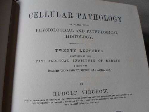 CELLULAR PATHOLOGY - RUDOLPH VIRCHOW - CLASSICS OF MEDICINE LIBRARY