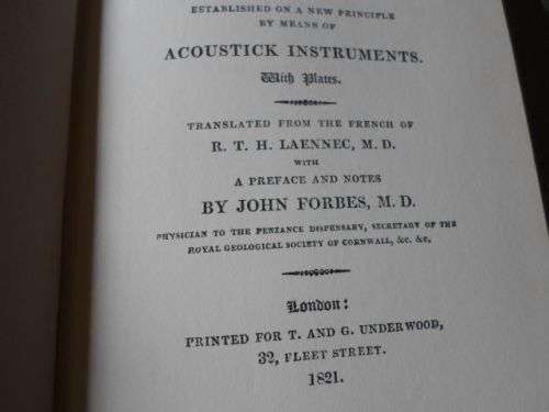 A TREATISE ON THE DISEASES OF THE CHEST - R.T.H. LAENNEC - THE CLASSICS OF MEDICINE LIBRARY