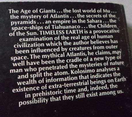 TIMELESS EARTH - PETER KOLOSIMO