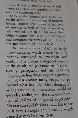 THE WORLD OF PSYCHIC RESEARCH - HEREWARD CARRINGTON