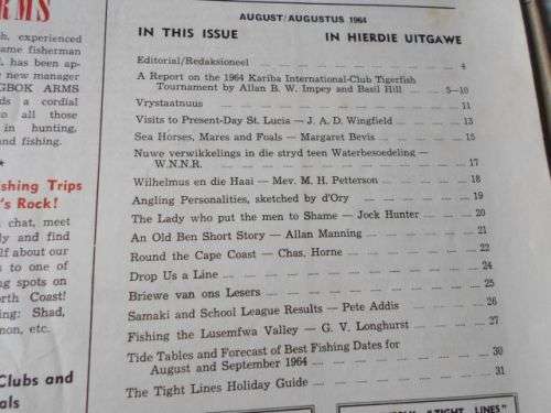 STYWE LYNE / TIGHT LINES MAGAZINE AUGUST 1964