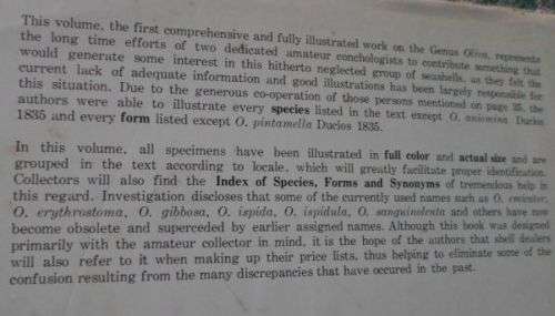 OLIVE SHELLS OF THE WORLD - ROWLAND F ZEIGLER AND HUMBERT C PORRECA