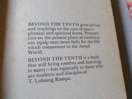 BEYOND THE TENTH - LOBSANG RAMPA