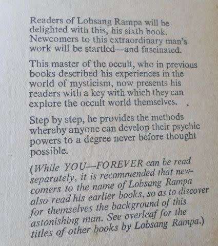YOU-FOREVER - LOSANG RAMPA