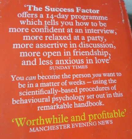 THE SUCCESS FACTOR - A 14 DAY PROGRAMME TO MAKE YOU THE PERSON YOU WANT TO BE - DR ROBERT SHARPE AND