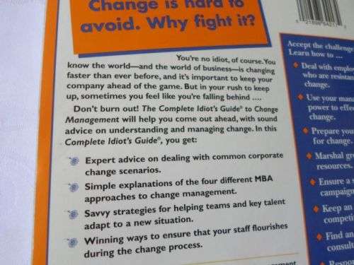 CHANGE MANAGEMENT - COMPLETE IDIOT'S GUIDE TO - JEFF DAVIDSON
