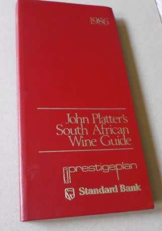1986 JOHN PLATTER'S S.A. WINE GUIDE