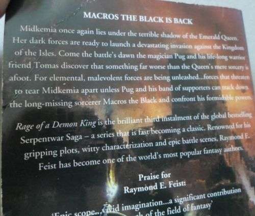RAGE OF A DEMON KING - RAYMOND E FEIST ( VOLUME THREE OF THE SERPENTWAR SAGA )