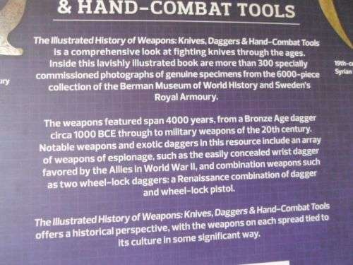 KNIVES , DAGGERS & HAND-COMBAT TOOLS - THE ILLUSTRATED HISTORY OF WEAPONS - DAVID SOUD