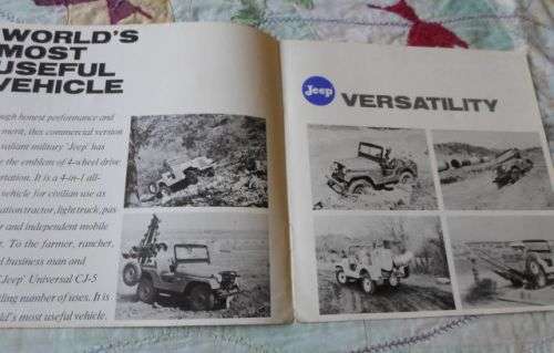 WILLYS JEEP CJ-5 - SALES BROCHURE ./ PROMOTIONAL BROCHURE