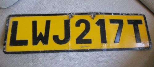 OLD SOUTH AFRICAN NUMBER PLATE