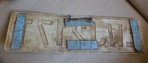 OLD SOUTH AFRICAN NUMBER PLATE