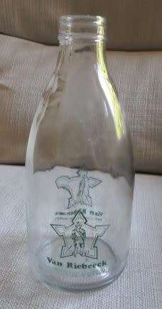 OLD VAN RIEBEECK DAIRY 1 LITRE MILK BOTTLE