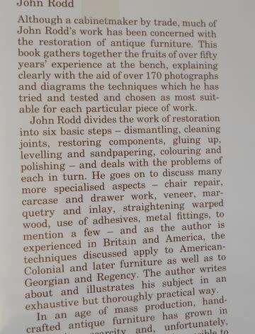 REPAIRING AND RESTORING ANTIQUE FURNITURE - JOHN RODD