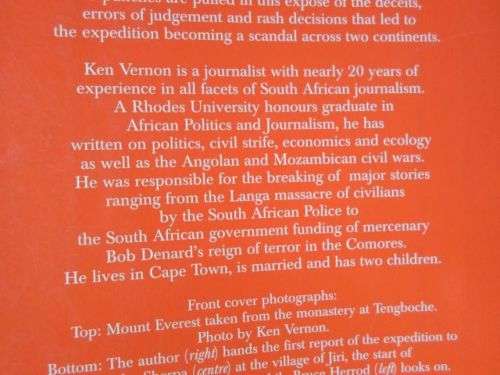 ASCENT & DISSENT - THE SA EXPEDITION - THE INSIDE STORY - KEN VERNON