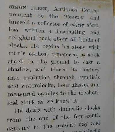 CLOCKS - SIMON FLEET