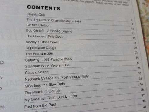 CLASSIC CAR AFRICA MAGAZINE DECEMBER 1996 ( PORSCHE 356 , BOB OLTHOFF , SHELBY MUSTANG , DODGE )